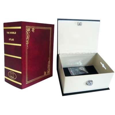 Key lock small book hidden safe box